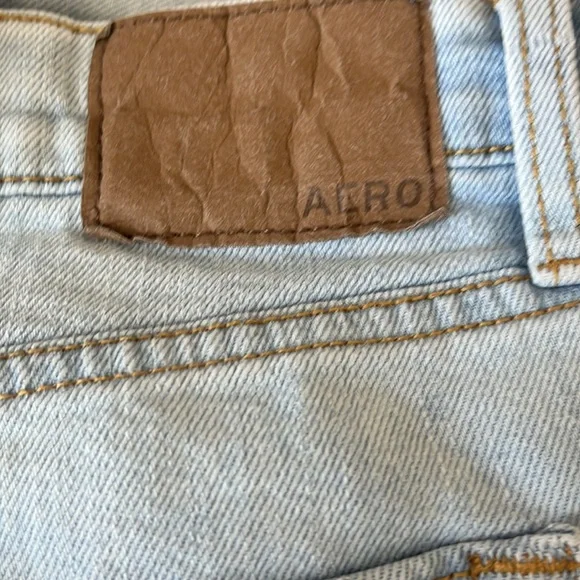 Aero slim cut-off denim blue shorts - Picture 5 of 7